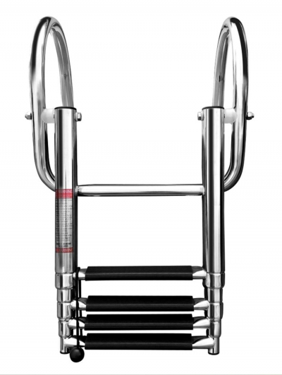 Складная четырехступенчатая лестница для лодки с поручнями безопасности SeaLadder FT4+-2